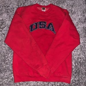 Retro Red USA Crewneck